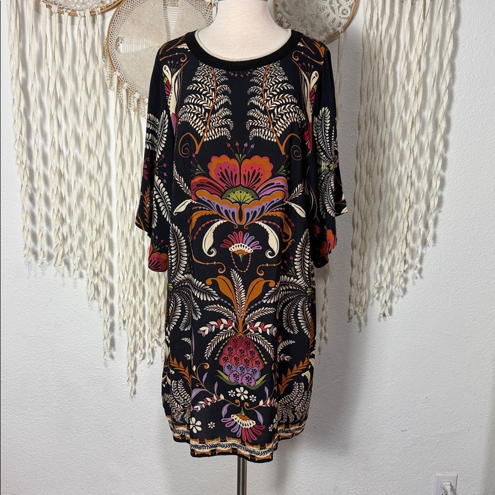 Farm Rio NWT Vestido Floral Shirt Dress Kimono Sleeve Size XL - Picture 2 of 12